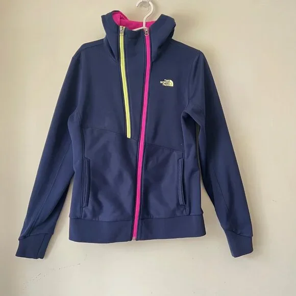 The North Face Hoodie in Navy Blue and Hot Pink Accent, Size M - Picture 2 of 14